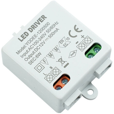 Bardusch-Deux mini transformateurs LED, 12V 6W, étanches IP67, alimentations compactes à charge minimale, adaptées aux rubans LED et à l'éclairage intérieur.