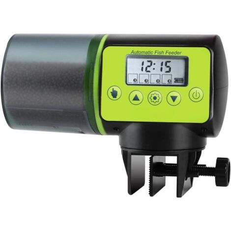 Bardusch-Distributeur nourriture poisson 200 ml LCD – 4 repas/jour – aquarium/tortue