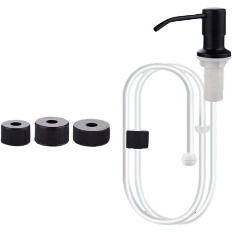 Bardusch - Distributeur Savon Encastrable,  Distributeur Savon Liquide avec Rallonge Tube Silicone 100 cm, Tête Pompe Distributeur Liquide Vaisselle Rotative 360°, Peu Encombrante, aux Éviers Cuisine