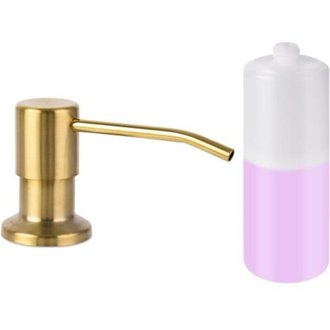 Bardusch - Distributeur savon évier cuisine encastrable nickel brossé acier inox