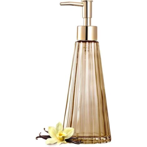 Bardusch-Distributeur savon vintage verre rustique, pompe intégrée, désinfectant/shampoing, déco maison