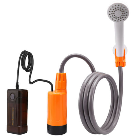 Bardusch - Douche de Camping Portable, lumière LED, Pompe de Douche de Camping, Pompe de Douche Portable, Pompe à Eau de Seau dans Une Pomme de Douche Stable et Douce, pour Le Camping,Voyage,extérieur
