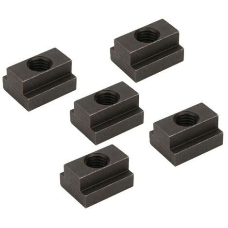 Bardusch-Écrou à fente en T -   - M12 - Acier 45 - Finition oxyde noir - Lot de 5