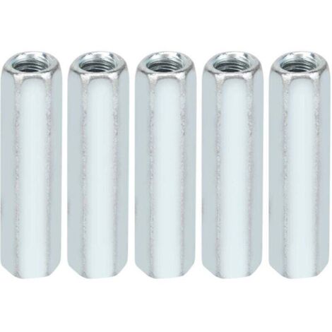Bardusch-Écrou hexagonal, 5pcs M6 × 40mm hexagonal douille écrou long tige écrou Attaches filetées pour la maison, appareils de bureau, équipement de communication, assemblée de navire