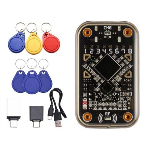 Bardusch-Émulateur de Carte à Puce Sans Contact Chameleon Ultra Lecteur Intelligente RFID + Porte-Clés 3xCUID/UID Compatible avec NFC Read Writer
