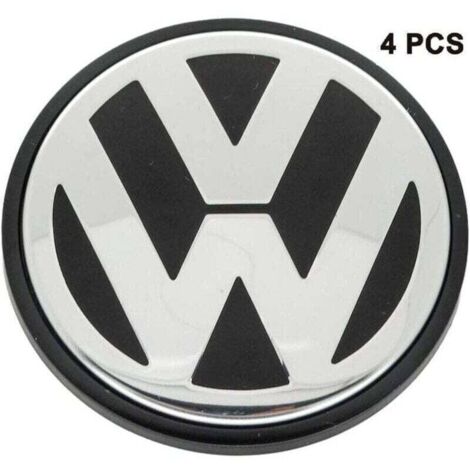 Bardusch-Enjoliveur de moyeu de roue Volkswagen, noir, diamètre 65 mm, convexe