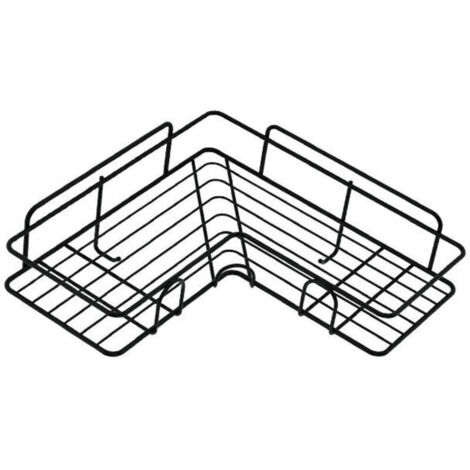 Bardusch-Étagère Angle Douche Sans Percage, Etagere Salle de Bain, Porte Savon Douche Inox Pour Salle de Bain, Cuisine Rangement (Noir)une pièce，
