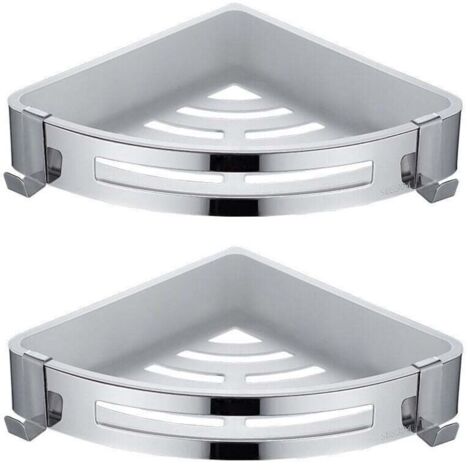 Bardusch-Étagère de douche d'angle triangulaire en deux parties, panier de douche sans perçage, antirouille, accessoire de salle de bain, porte-savon et shampoing