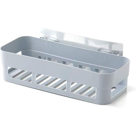 Bardusch Étagère de douche, organisateur de douche sans perçage, étagère de douche, étagère de douche en plastique, étagère de salle de bain en plastique, étagère de douche adhésive murale, rangement(
