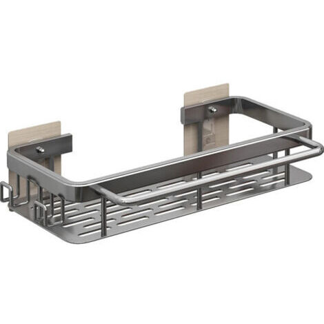 Bardusch - Étagère de rangement pour évier en acier inoxydable, porte-éponge mural, panier de rangement pour ustensiles de cuisine et salle de bain...