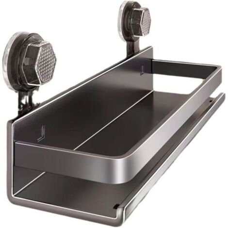 Bardusch - Étagère de salle de bain avec ventouse,Étagère de rangement murale pour douche,Support d\'organisation de Design peu encombrant,30CM
