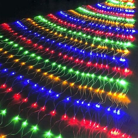 Bardusch-Filet Lumineux Extérieur 6x4m 672LED Guirlande Lumineuse avec Prise IP44 étanche 8 Modes Pour Noël Jardin - Multicolore