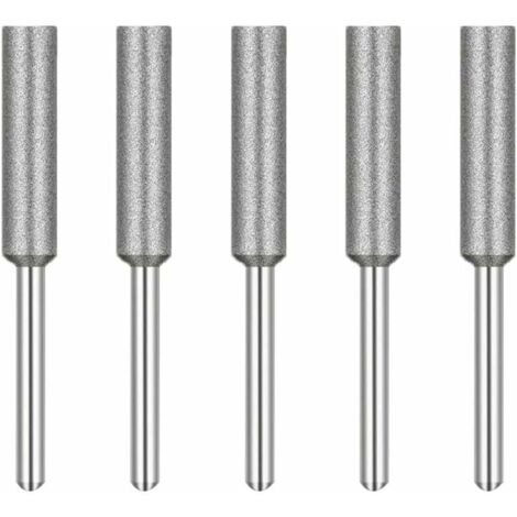 Bardusch-Fraise d'Affûteuse de Tronçonneuse,Diamant Affûteur de Tronçonneus,Têtes de Meulage en ,Pierre à Meuler pour Tronçonneuse,4 mm,pour Affûteur de Tronçonneuse ,5 Pièces
