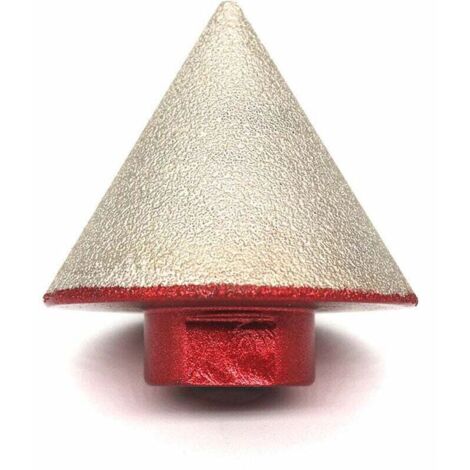 Bardusch-Fraise diamantée brasée pour aléser la pierre, la céramique, le carrelage et le verre Fraise à pointe conique de 48 mm de diamètre Filetage M14
