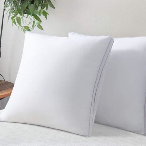 Bardusch - FREOSEN Lot de 2 oreillers Volumineux 60x60 cm Blanc - Doux et Confortable - Antiacarien et Hypoallergénique