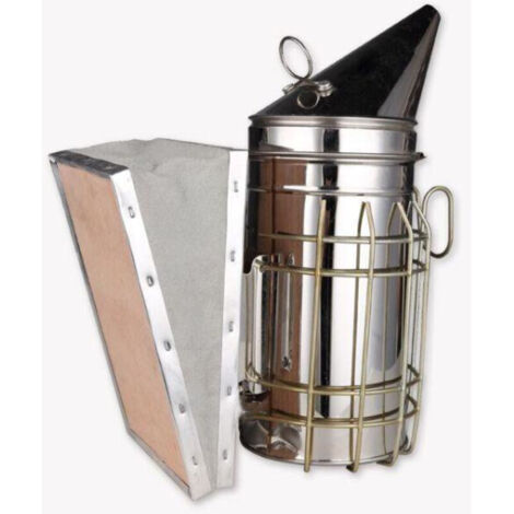 Bardusch - Fumoir d'apiculture en cuir de vachette et acier inoxydable avec housse de protection Équipement pour abeilles