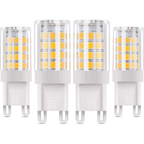 Bardusch-G9 Ampoule LED,5W équivalent à des Lampes Halogènes 50W,4 PCS Lampes à LED Blanc Chaud 3000K,Angle de Diffusion de 360°, AC85 220V,360LM,Non Dimmable
