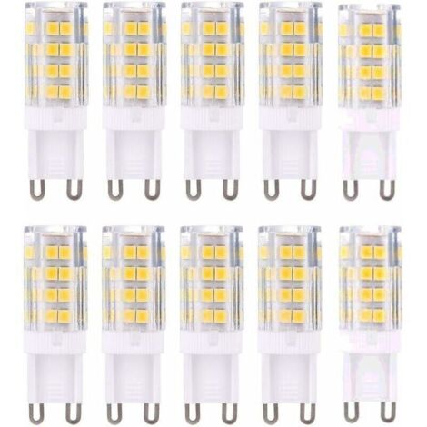 Bardusch-G9 LED Lampe Ampoules, Blanc Chaud 3000K 5W Lumiere équivalent aux ampoules halogènes de 40 W 420 lumens not dimmable, lot de 10
