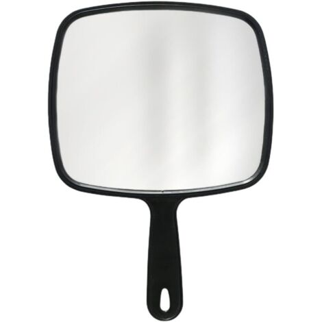 Bardusch-Grand miroir à main avec poignée confortable, portable, pour coiffeur, dentiste, coupe de cheveux ou maquillage