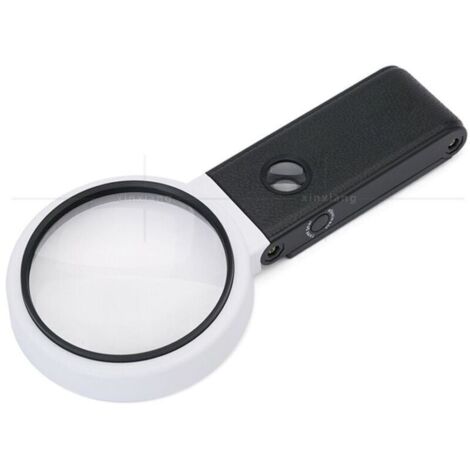 Bardusch-Grande loupe 4.35in 3.5X 25X avec lumière et Support, loupe Lumineuse LED Portable Debout, loupe de Lecture Pliante avec pour Les Seniors Lire, Point de Croix, Carte, Bijoux