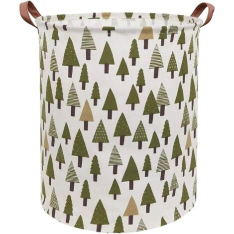 Bardusch Grands bacs de rangement, panier à linge pliable en toile pour la maison, le bureau, l'organisateur de jouets, la décoration d'intérieur (arbre)