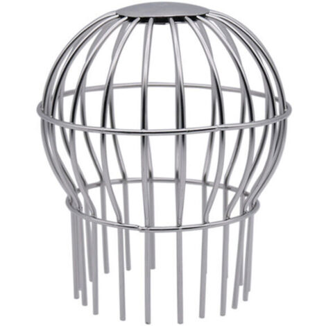 Bardusch-Grille de protection pour gouttière en acier inoxydable 304 (5 cm) : compatible avec descentes pluviales rondes 4,4-6,7 cm, retient feuilles/graines/débris, inclut outil de nettoyage de goutt
