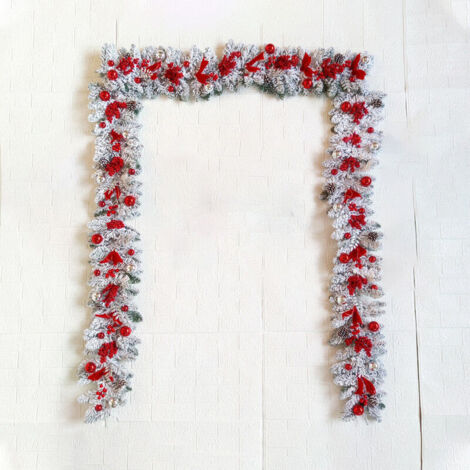 Bardusch-Guirlande de Noël artificielle réaliste de 1,2 m, pour décorations de porte d'entrée de Noël,Idéal pour les décorations de vacances et les réunions de famille