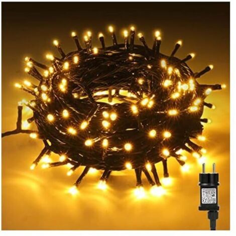 Bardusch - Guirlande Lumineuse Exterieure, 23M 200LED 8 Modes,Guirlande Lumineuse Sapin de Noel avec Prise,Étanche IP44,pour Intérieur Extérieur Fête Chambre Mariage Balcon Mur Noel [Blanc Chaud]