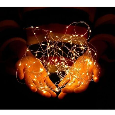 Bardusch-Guirlande Lumineuse - Marque - 10M 100 Micro LED - Blanc Chaud - Intérieur - Bouton on-off