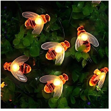 Bardusch-Guirlande lumineuse solaire de jardin 50 LED - 7 m - 8 modes - Étanche - Pour extérieur et intérieur - Pour clôture, pelouse, patio, fête d'été, Noël, vacances (blanc chaud)