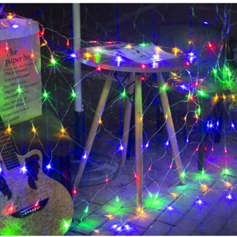 Bardusch-Guirlande Lumineuses Filet,192 LED Filet Lumineux 3M X 2M 8 Modes énergie étanche,Dimmable pour Chambre Noël Mariage Soirée Odipie