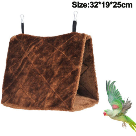 Bardusch-Hamac perroquet en peluche douce, tente suspendue chaude, lit hiver pour oiseaux, coton confort