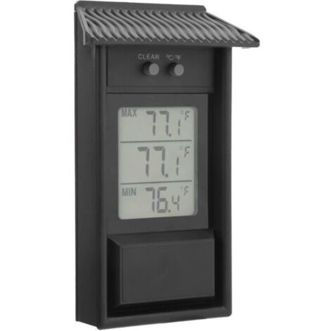 Bardusch - HIB Thermomètre extérieur Thermomètre Digital Compteur de Température Étanche Extérieur Jauge pour Serre Jardin