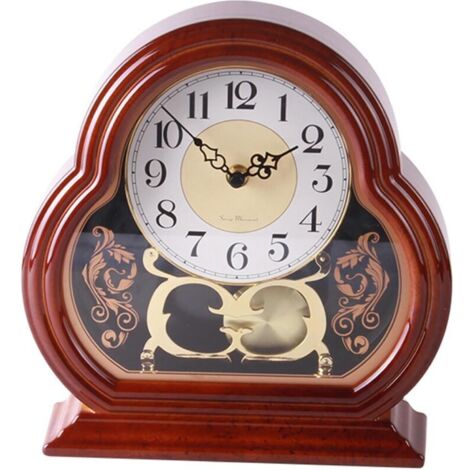 Bardusch-Horloge manteau noyer – silencieuse vintage – décoration salon – style cheminée classique