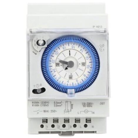 Bardusch-Horloge Piscine Mécanique 16A 250V Programmateur Piscine Horloge Chauffe Eau 15 Minutes 24 Heures pour Hogar, Cocina, Interior, Exterior Iluminación Exterior