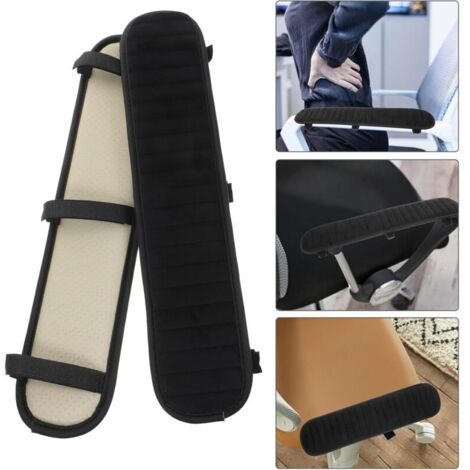 Bardusch Housse Accoudoir Chaise de Bureau Peluche Antidérapante Protège Accoudoirs Amovible et Confortable pour Fauteuil Rotatif Lot