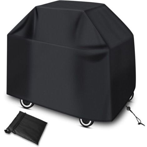 Bardusch-Housse de Barbecue, BBQ Couverture Imperméable au Barbecue, Bache de Protection Barbecue Housse avec Poche et Cordon Ajustable, Anti-poussière Anti-UV et Durable (145x61x117cm)