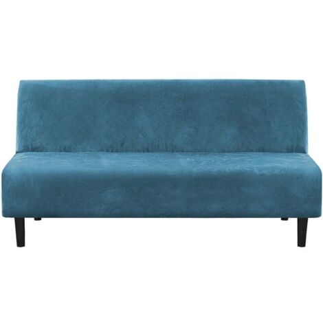 Bardusch-Housse de canapé en velours véritable sans accoudoirs, extensible, protecteur meubles pour futon