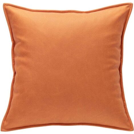 Bardusch-Housse de Coussin en Décorative Canapé Bordure Taie d'oreiller Super Doux Decoration Maison Salon Chambre pour Canapé Clic Clac 50 x 50 cm 20"x20",2 pièces Orange