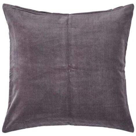 Bardusch - Housse de coussin en velours Gris foncé, 40 x 40 cm