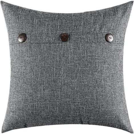 Bardusch-Housse de coussin, garnissage coussin 45x45 cm - gris - polyester