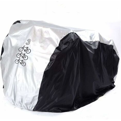 Bardusch-Housse de vélo pour 2 vélos Bike Housse Trois vélos 190T Nylon étanche Bache Velo Exterieur Portable Bache Protection Velo Housse Multi vélo extérieur, Anti poussière, Protection Pluie et UV