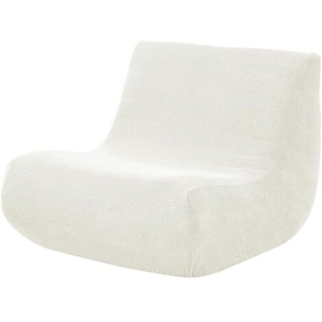 Bardusch-Housse extensible sans accoudoirs pour , canapés paresseux, tatami, fauteuils, blanche