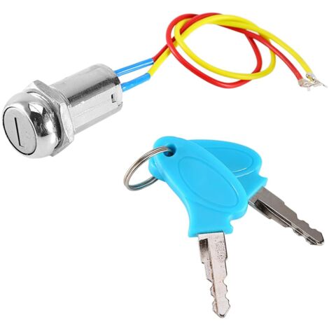 Bardusch-Interrupteur à Clé D'allumage Universel, 2 Fils, avec Clé ON OFF Start, pour Démarrage du Moteur