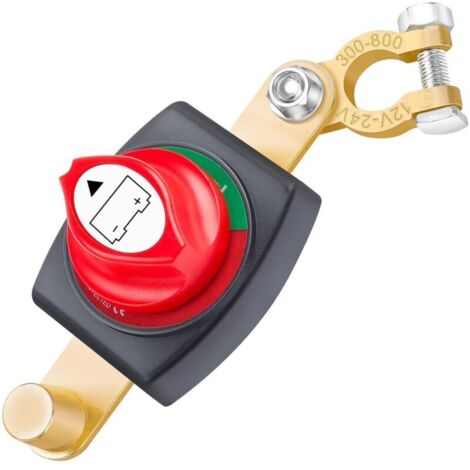 Bardusch-Interrupteur de batterie 12 V 24 V 48 V, réglable à 180°, interrupteur principal ON-OFF pour voiture, camion, bateau, yacht, caravane, moto, véhicule