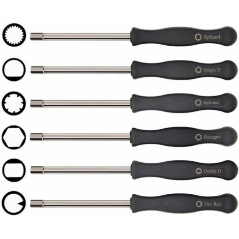 Bardusch-Jeu de tournevis pour carburateur, outil de réglage 6 pièces adaptable sur Husqvarna 125 135 136 137 141 141 235 235e 236 236e 240 240e 435 435e 440e de McCulloch Partner tronçonneuses Poulan