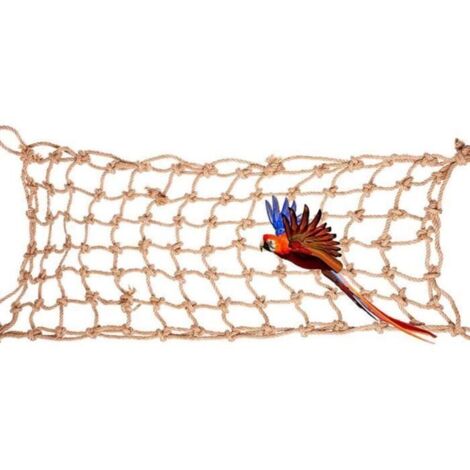 Bardusch - Jouets de balançoire d'oiseau, support d'échelle d'escalade de filet de corde de chanvre suspendu pour perroquets perruches