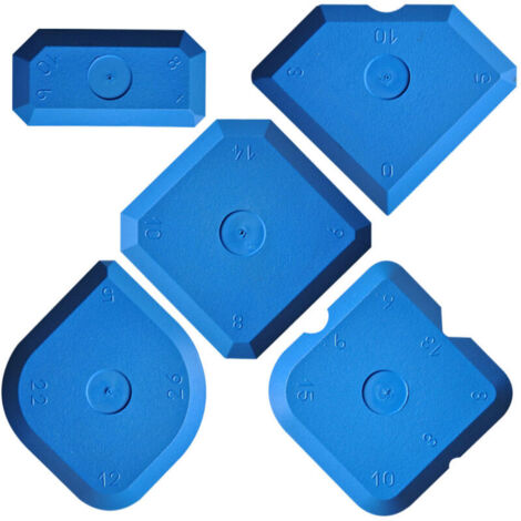 Bardusch - Kit de 5 outils pour joints de silicone – grattoir, spatule, dépose mastic