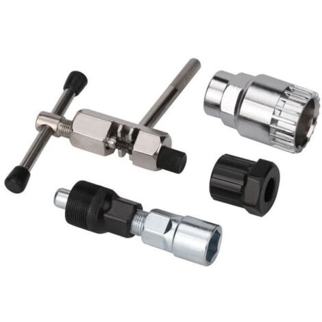 Bardusch - Kit d\'outils de réparation vélo - Compatible Shimano - 4 outils - VTT - Noir/Silver
