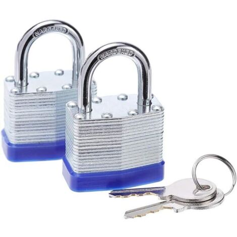 Bardusch-Laminated steel key lock, 65MM25MM43MM size. 2 identical key padlocks